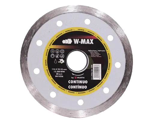 DISCO DE CORTE DIAMANTADO CONTINUO W-MAX WURTH 05986221202