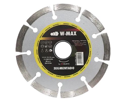 DISCO DE CORTE DIAMANTADO SEGMENTADO W-MAX WURTH 05986221302