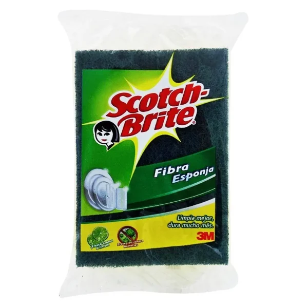 SCOTCH BRITE ALMOHADILLA DE FIBRA VERDE 229 X 152 MM
