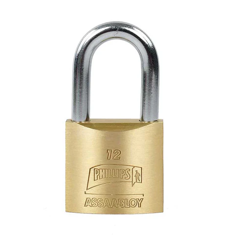 CANDADO LATÓN MACIZO 12 GANCHO LARGO 38 MM PHILLIPS MX256