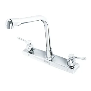 MEZCLADORA DE COCINA 8" CUELLO COBRA MANERAL TIPO PALANCA
