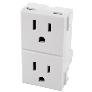 CONTACTO DUPLEX OCULTO ATERRIZADO 127V/ 15A BLANCO AKSI