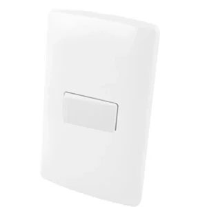 APAGADOR ESCALERA DE TECLA CON PLACA PLÁSTICA - BLANCO