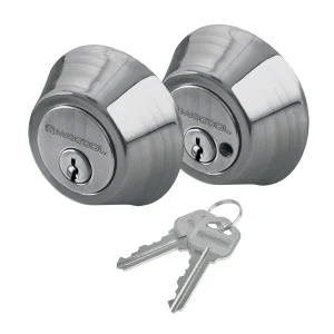 CERROJO DOBLE CILÍNDRO ZAMAC, CROMO MATE