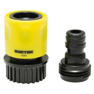 JUEGO DE CONECTORES PARA MANGUERA DE RIEGO CON SISTEMA CLIC Y ADAPTADOR 3/4" GHT, 2 PIEZAS