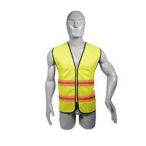 CHALECO DE SEGURIDAD DE ALTA VISIBILIDAD CON CIERRE AMARILLO UNITALLA