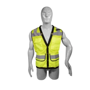 CHALECO DE SEGURIDAD TIPO SUPERVISOR CERRADO DE ALTA VISIBILIDAD AMARILLO UNITALLA