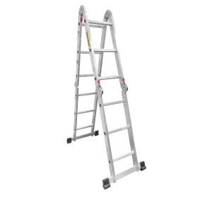 ESCALERA MULTIPOSICIONES TIPO III DE ALUMINIO CON 12 PELDAÑOS